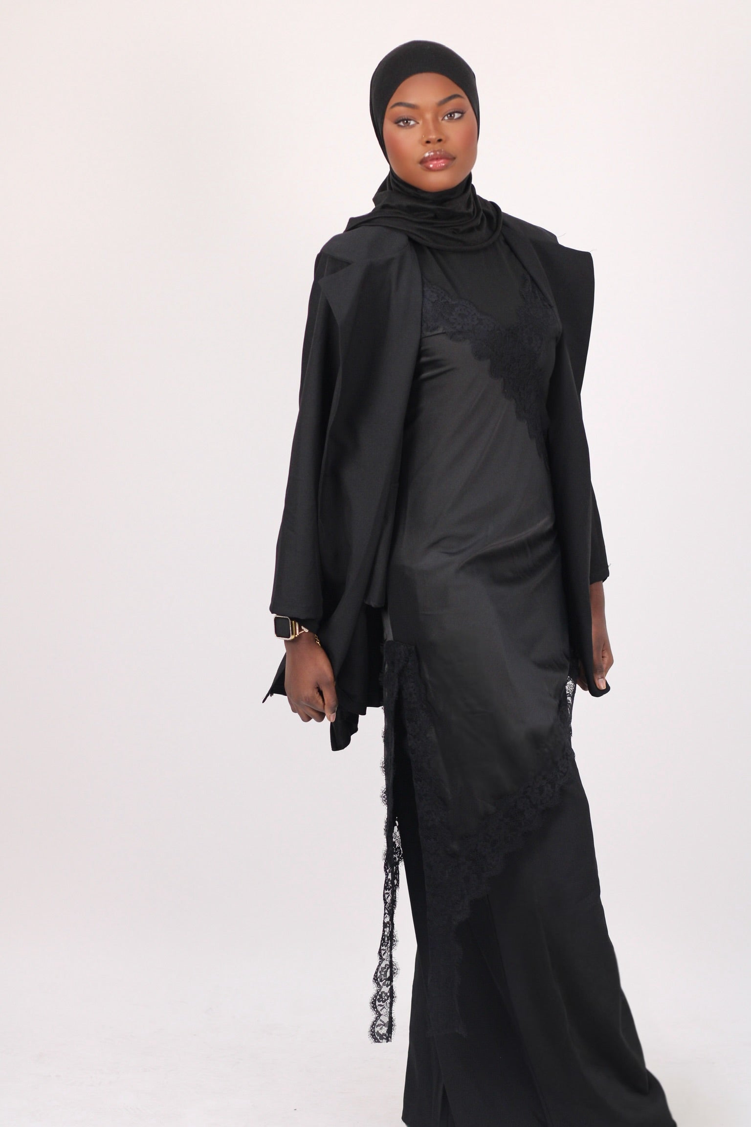 Robe dentelle - noir