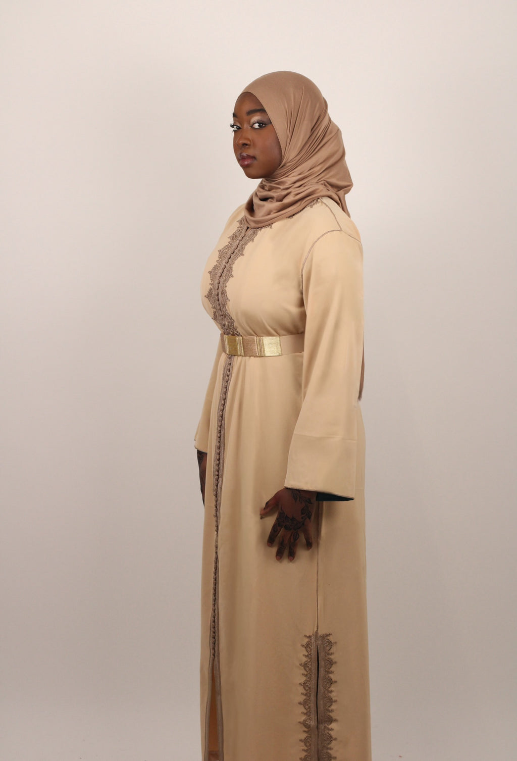 Kaftan Classique - Beige et Bleu Canard