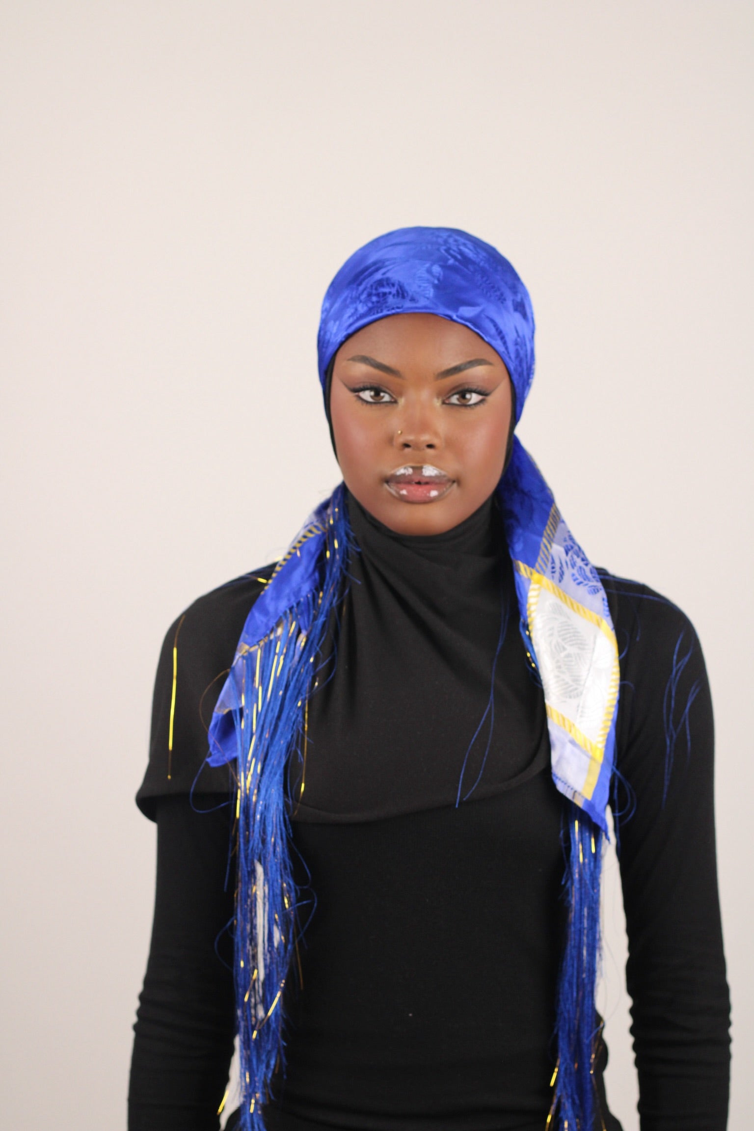 Carré De Soie Amazigh - Bleu