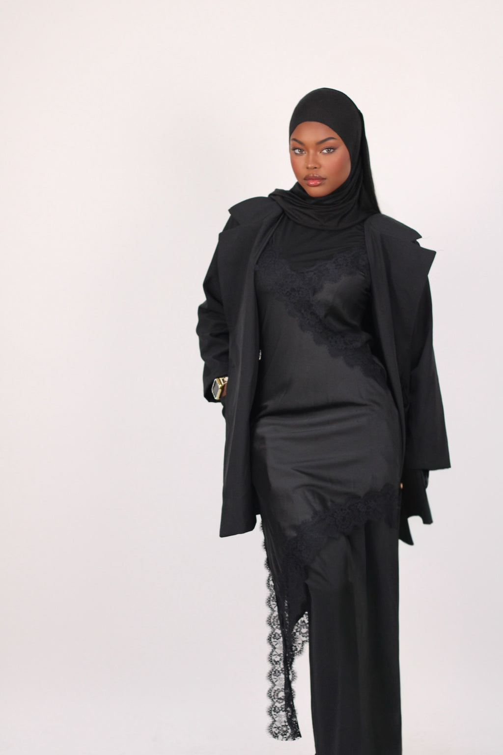 Robe dentelle - noir