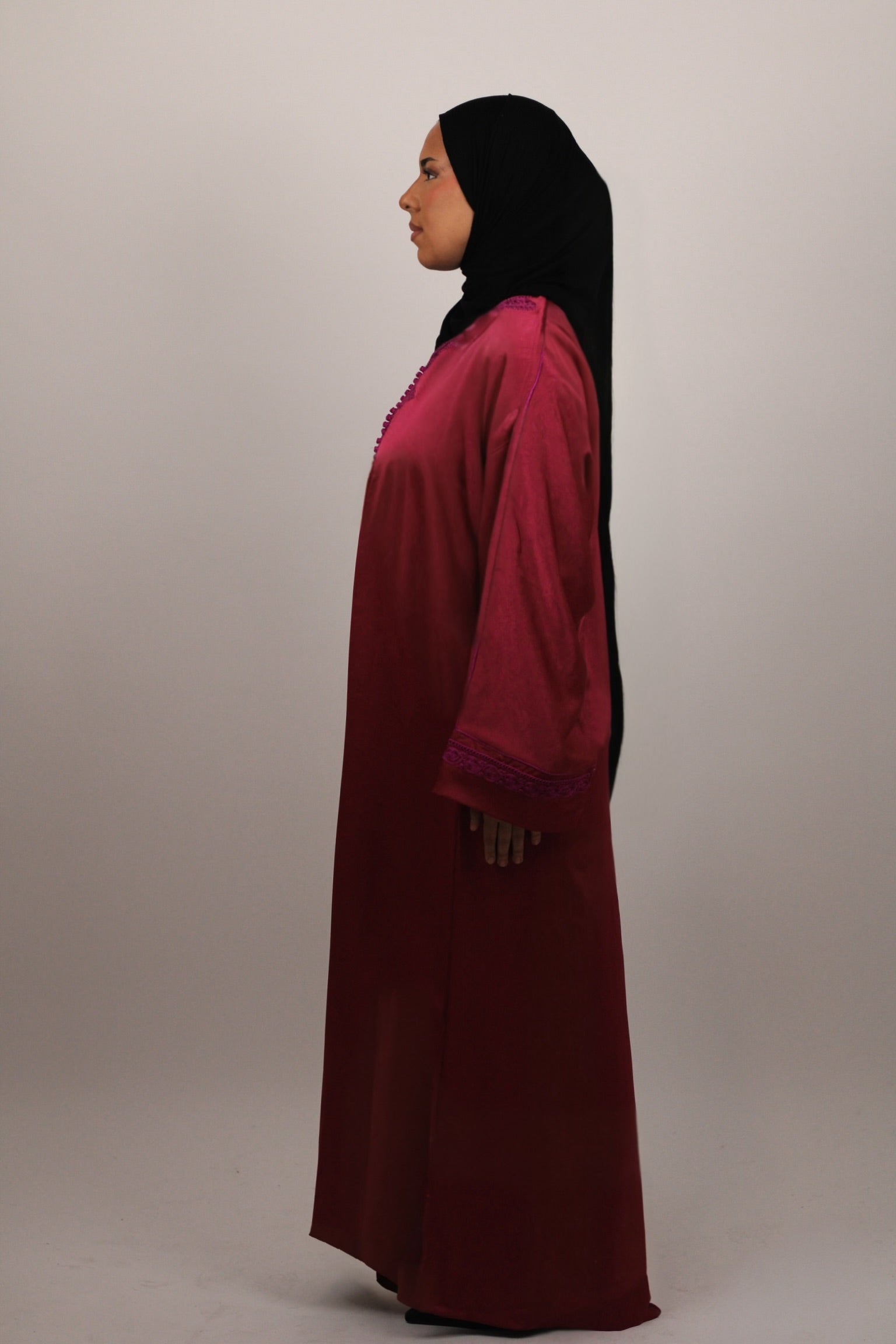 Gandoura Traditionnelle - Rouge Oxblood