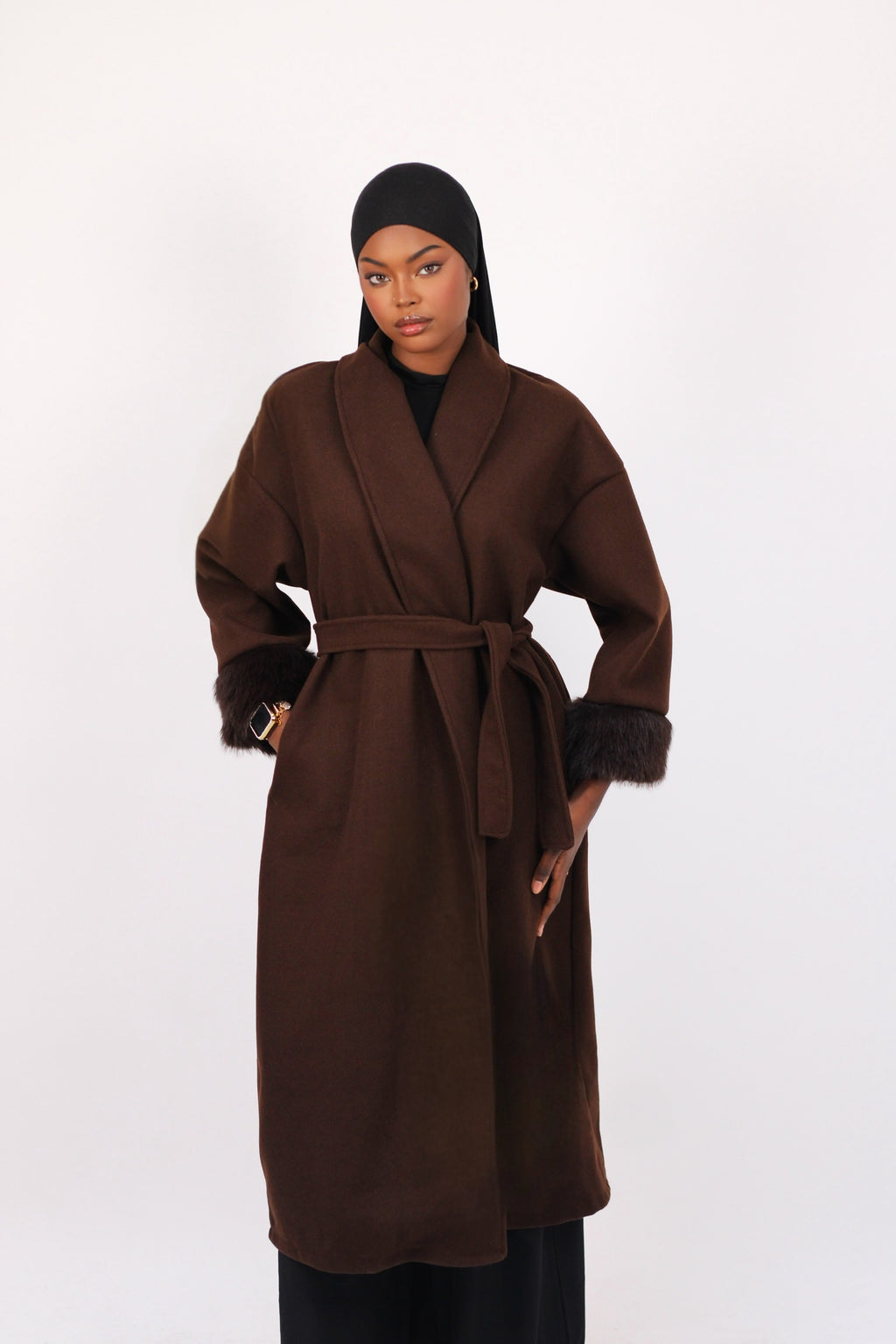 Manteaux long fourrure - Marron