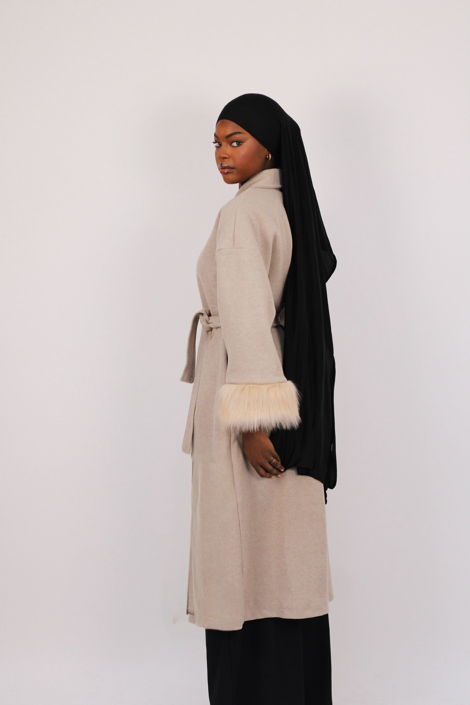 Manteaux long fourrure - Beige
