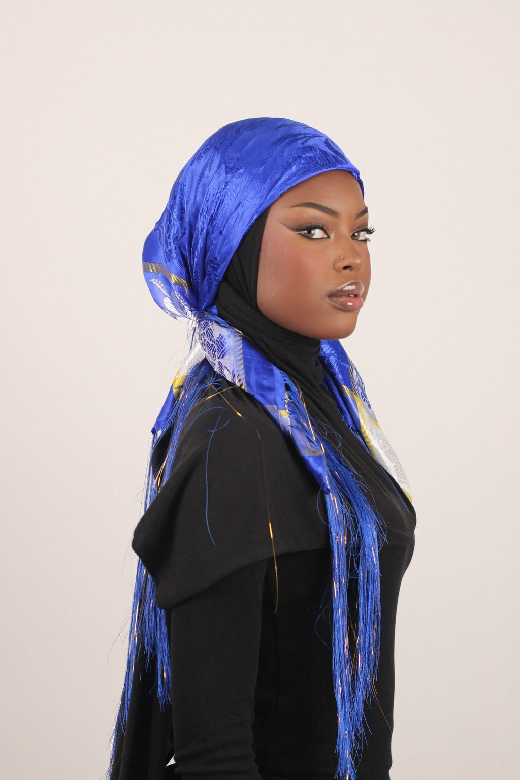 Carré De Soie Amazigh - Bleu