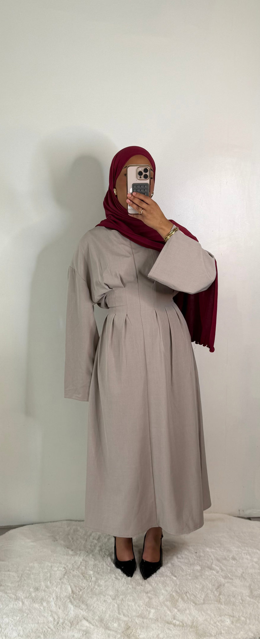 Robe cintrée - Taupe