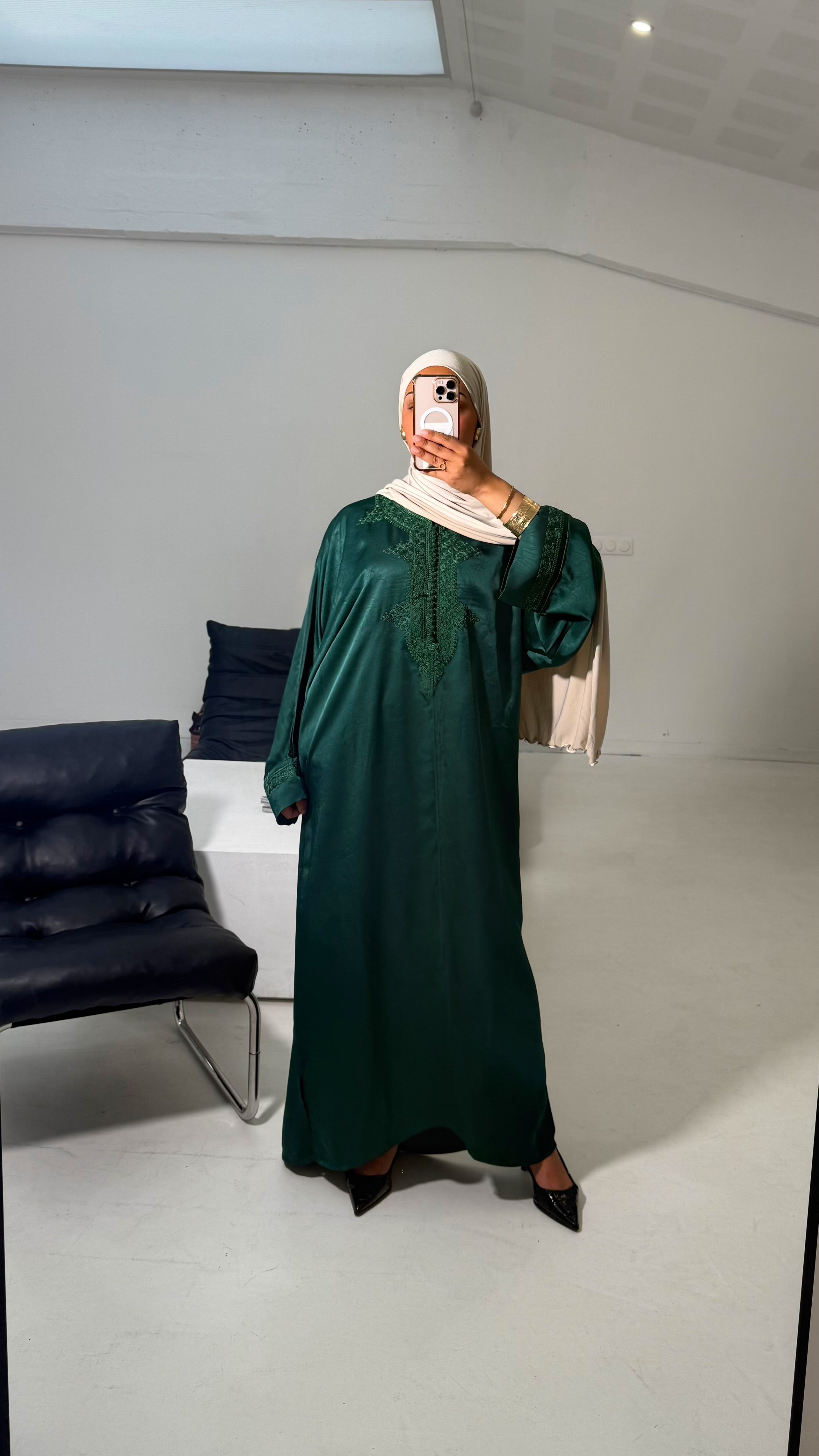 Gandoura Traditionnelle - Vert bouteille