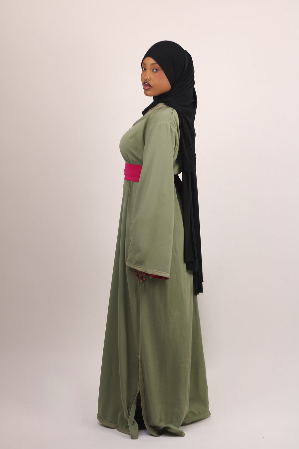 Kaftan Signature - Kaki et Rose