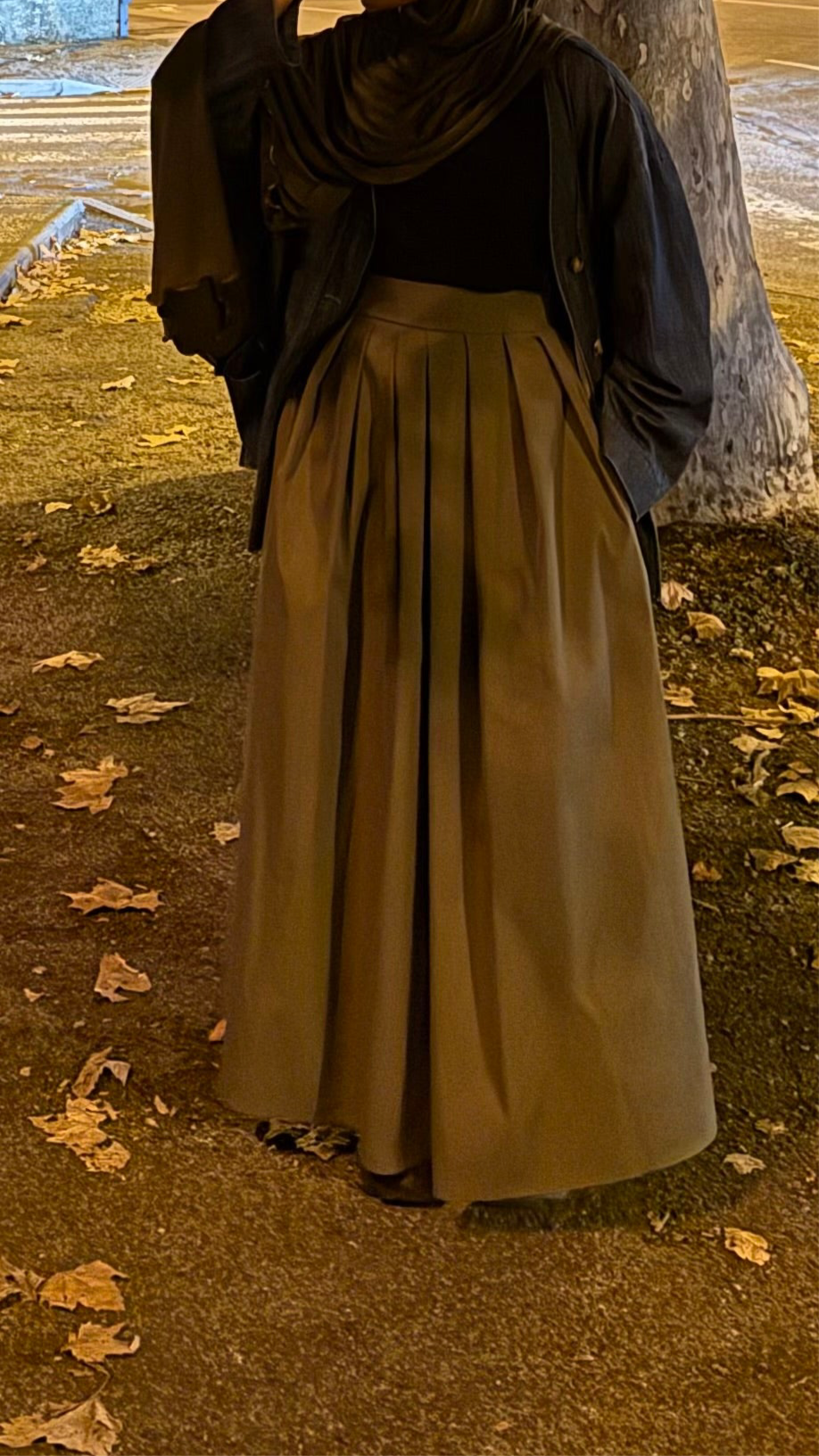 Jupe trapèze - KAKI