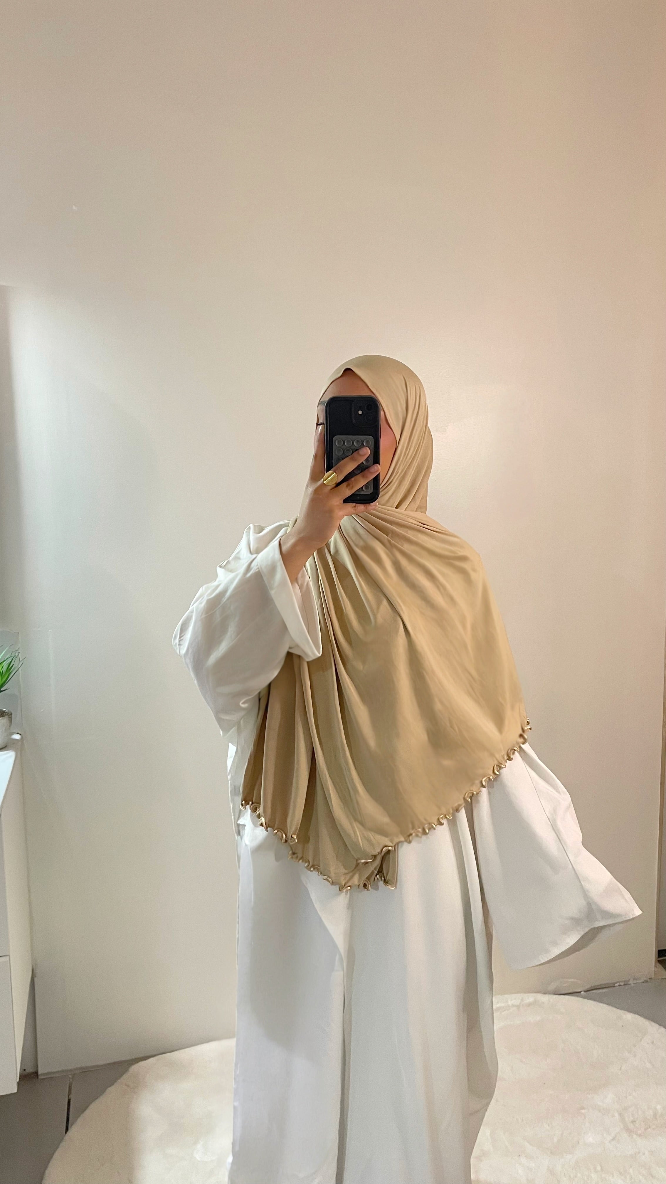 Foulard Jersey Premium - Beige