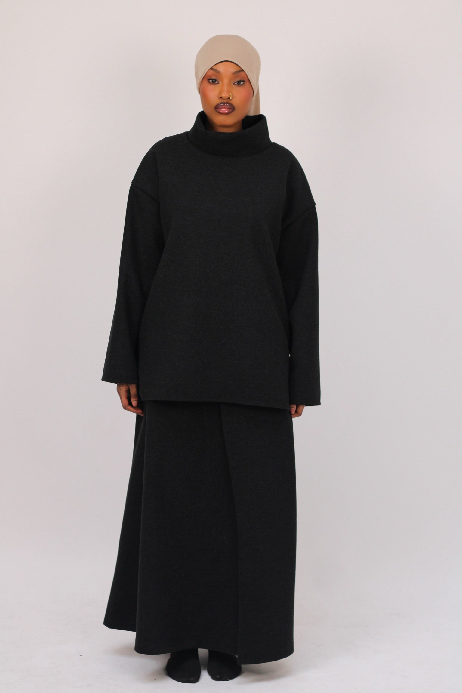 Ensemble jupe coton - noir