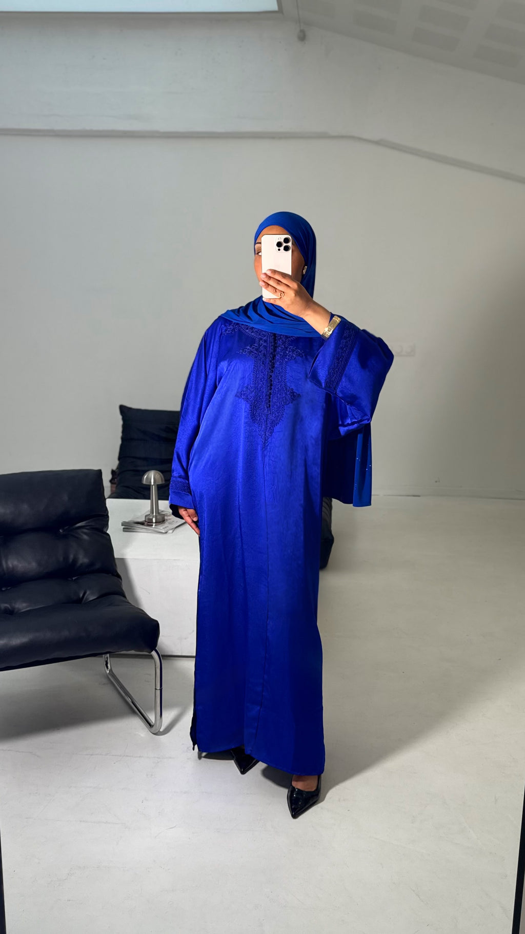 Gandoura Traditionnelle - Bleu Électrique