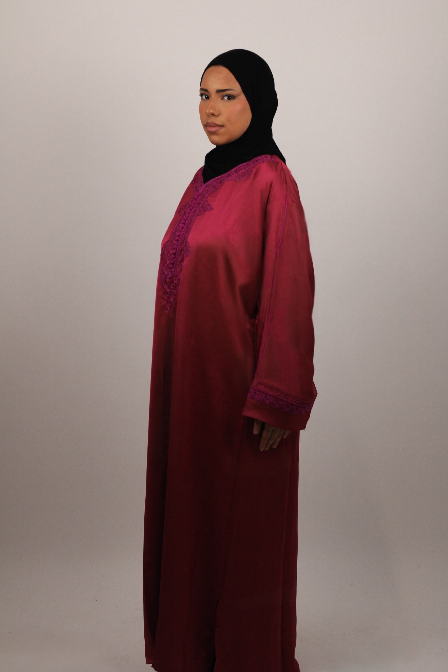 Gandoura Traditionnelle - Rouge Oxblood