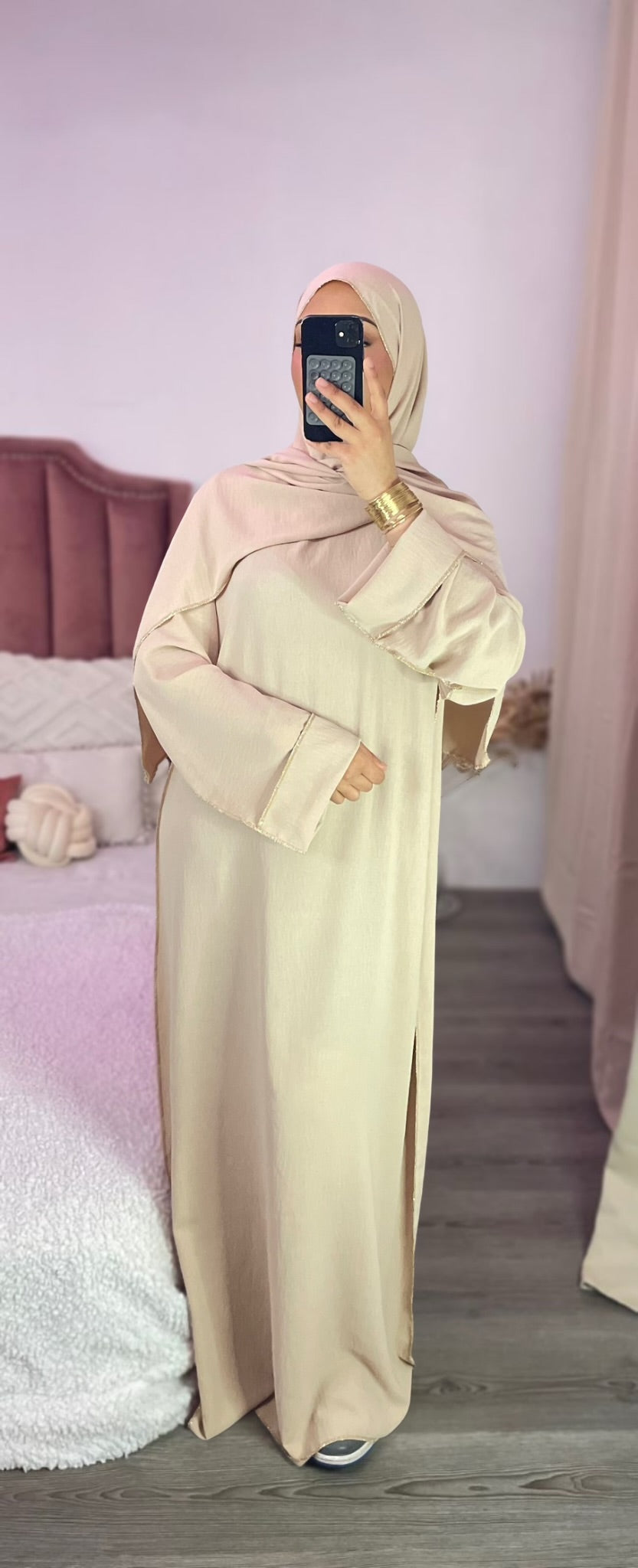 Abaya voile intégré - Beige