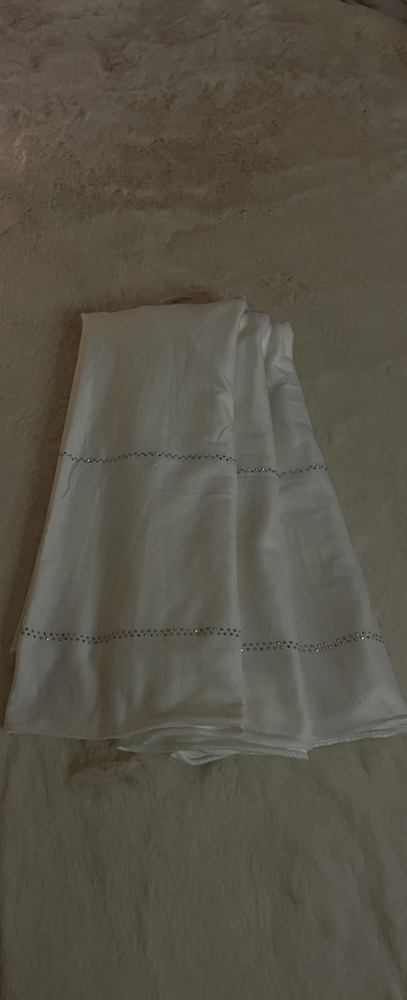 Foulard à strass - Blanc