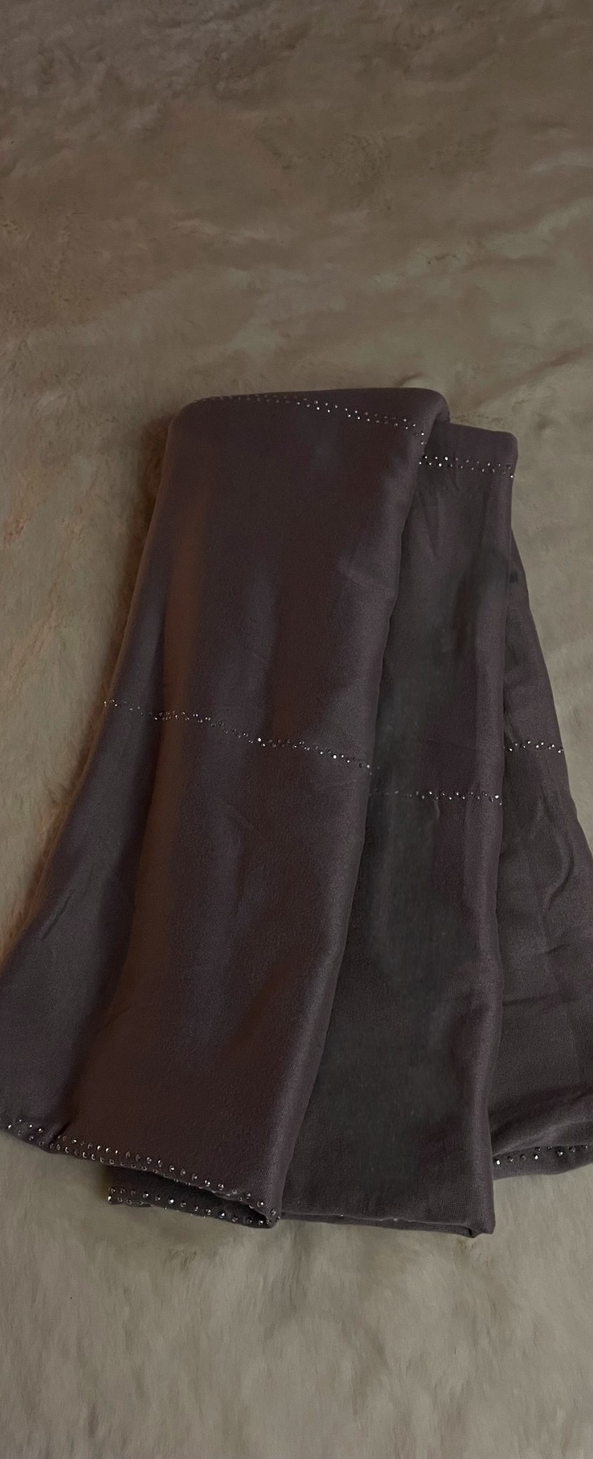 Foulard à strass - Prune