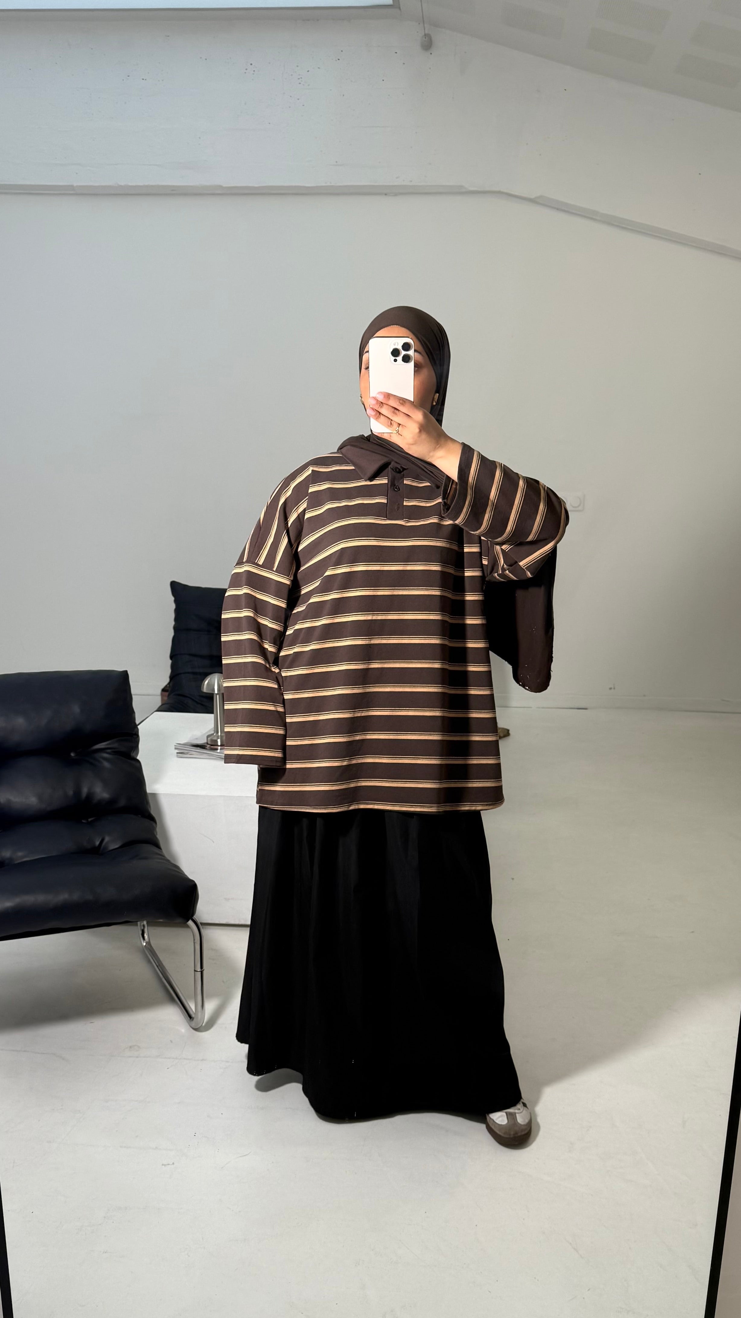 Polo rayures - camel