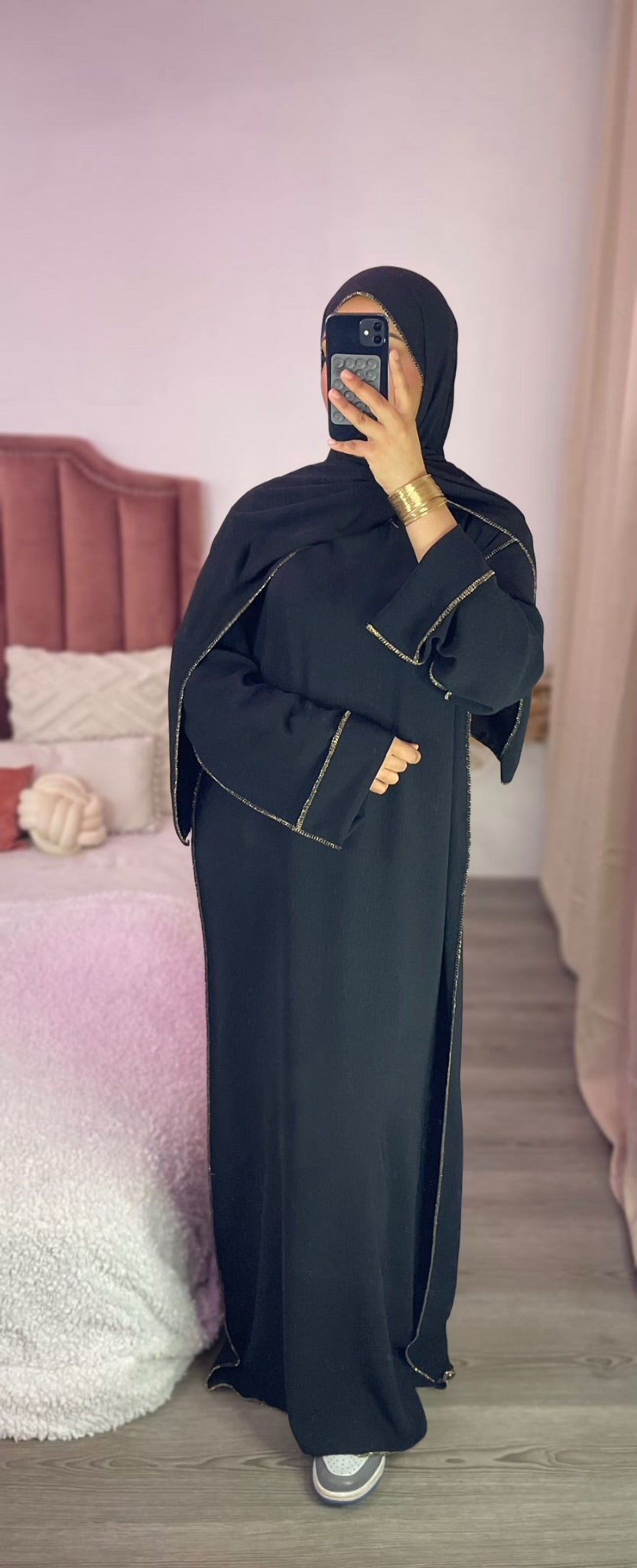 Abaya voile intégré - Noir