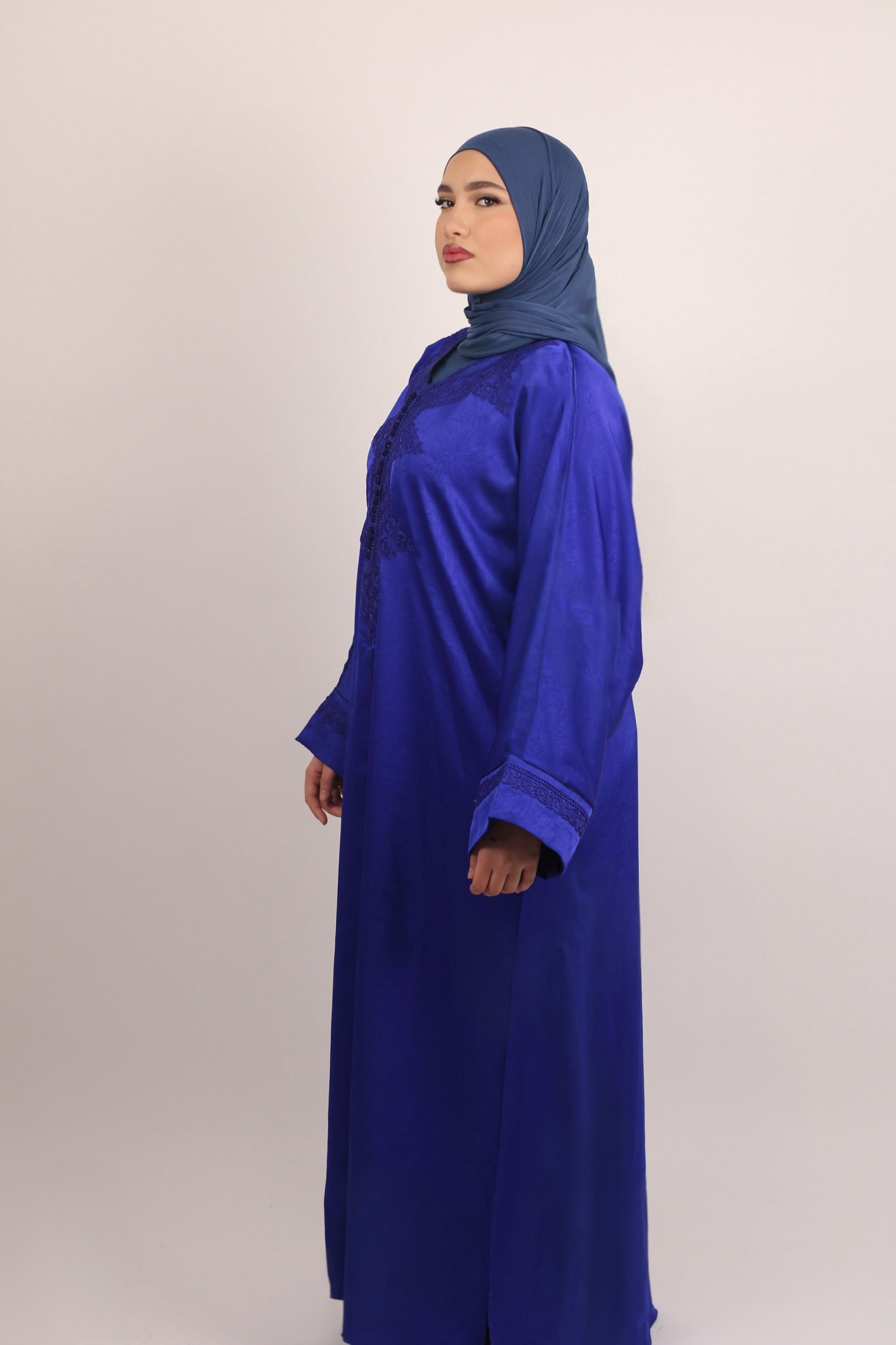 Gandoura Traditionnelle - Bleu Électrique