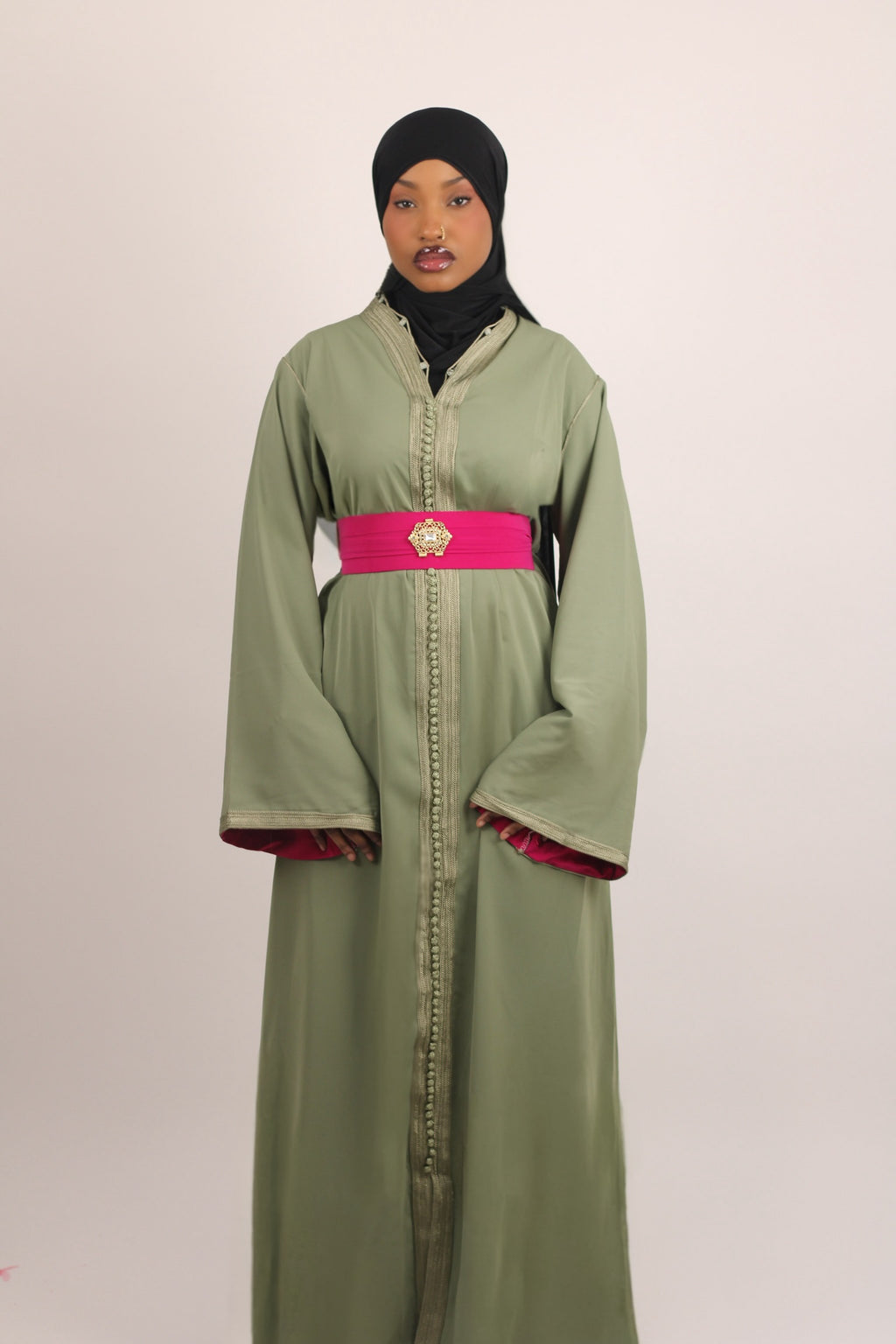 Kaftan Signature - Kaki et Rose