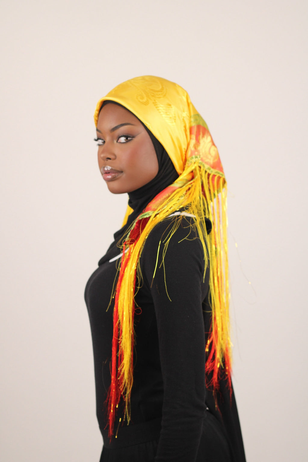 Carré De Soie Amazigh - Jaune