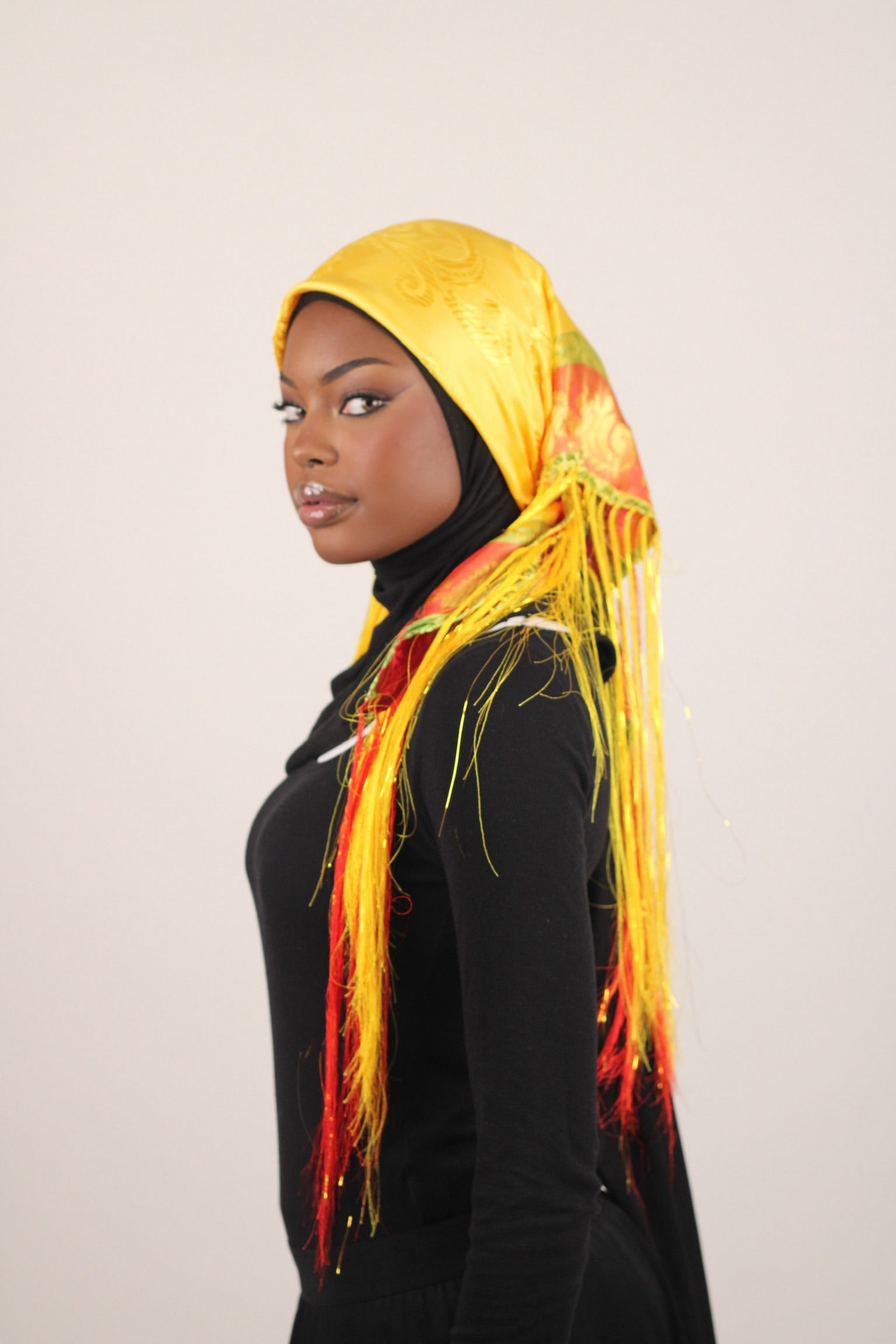 Carré De Soie Amazigh - Jaune