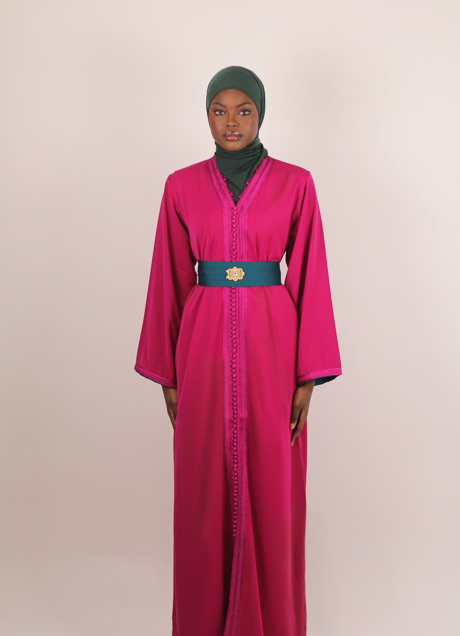 Kaftan Signature - Rose et Vert