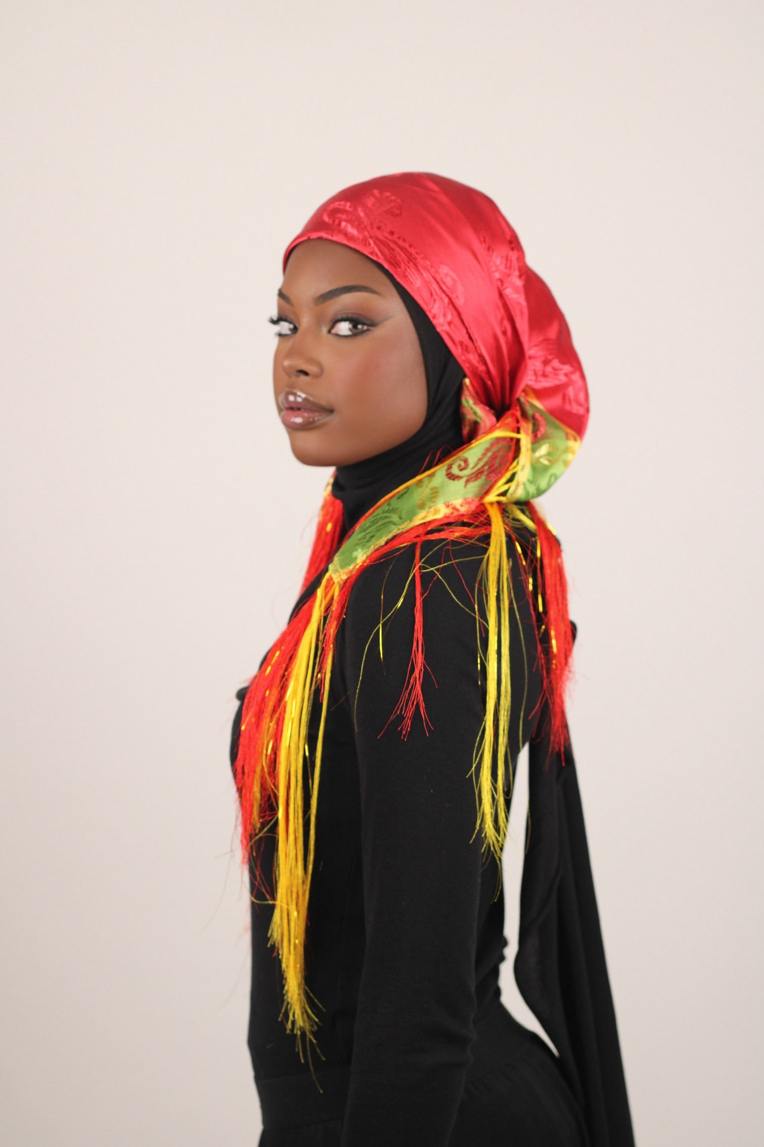 Carré De Soie Amazigh - Rouge