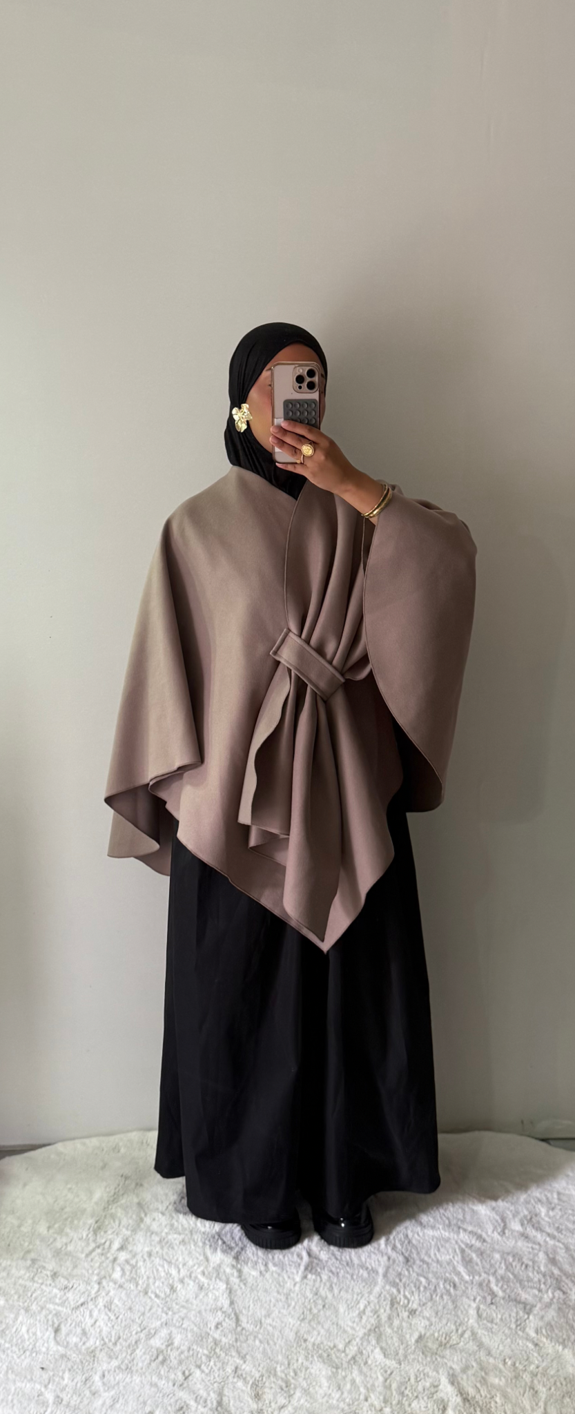 Cape à nœud large - Taupe