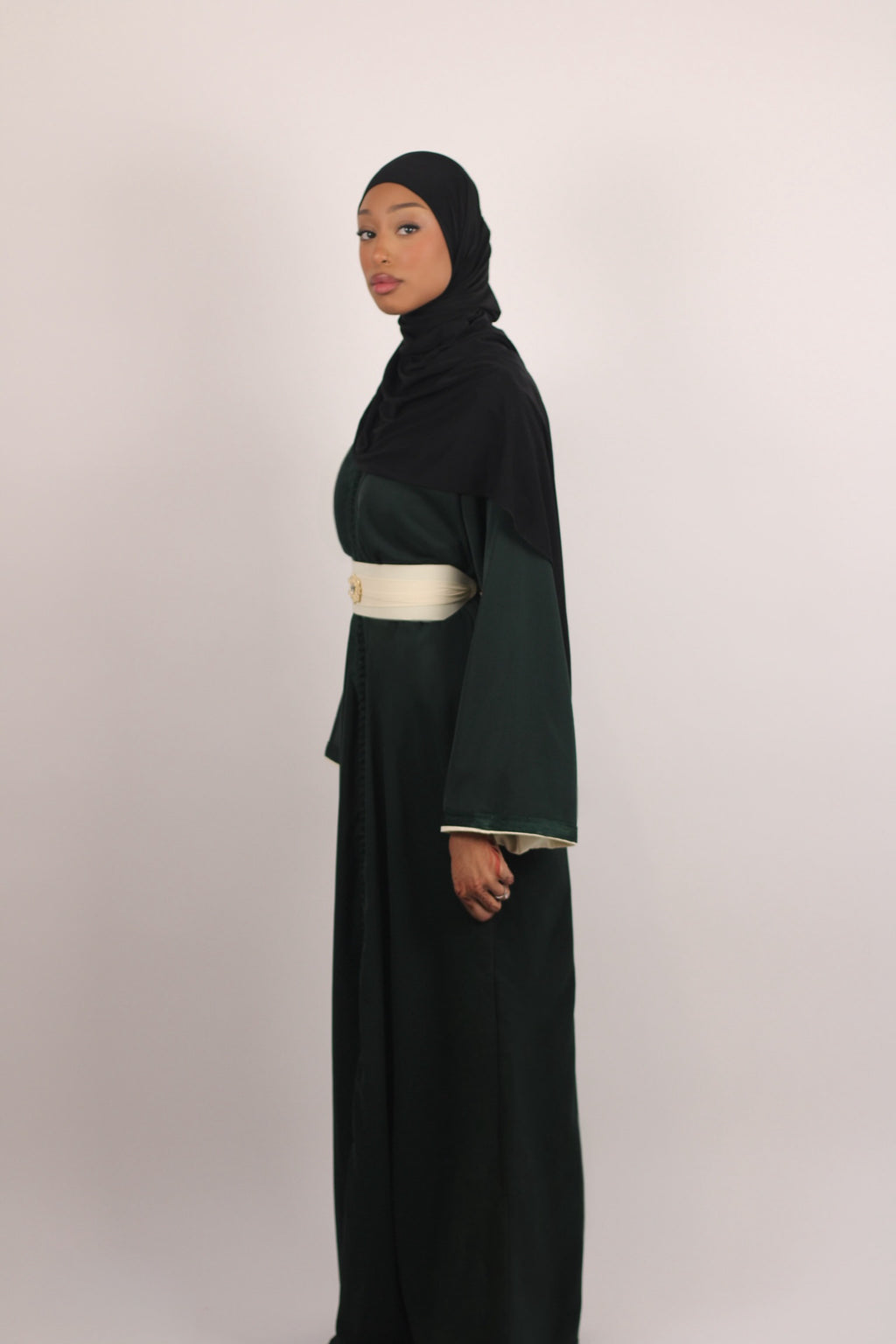 Kaftan Signature - Vert Foncé et Beige