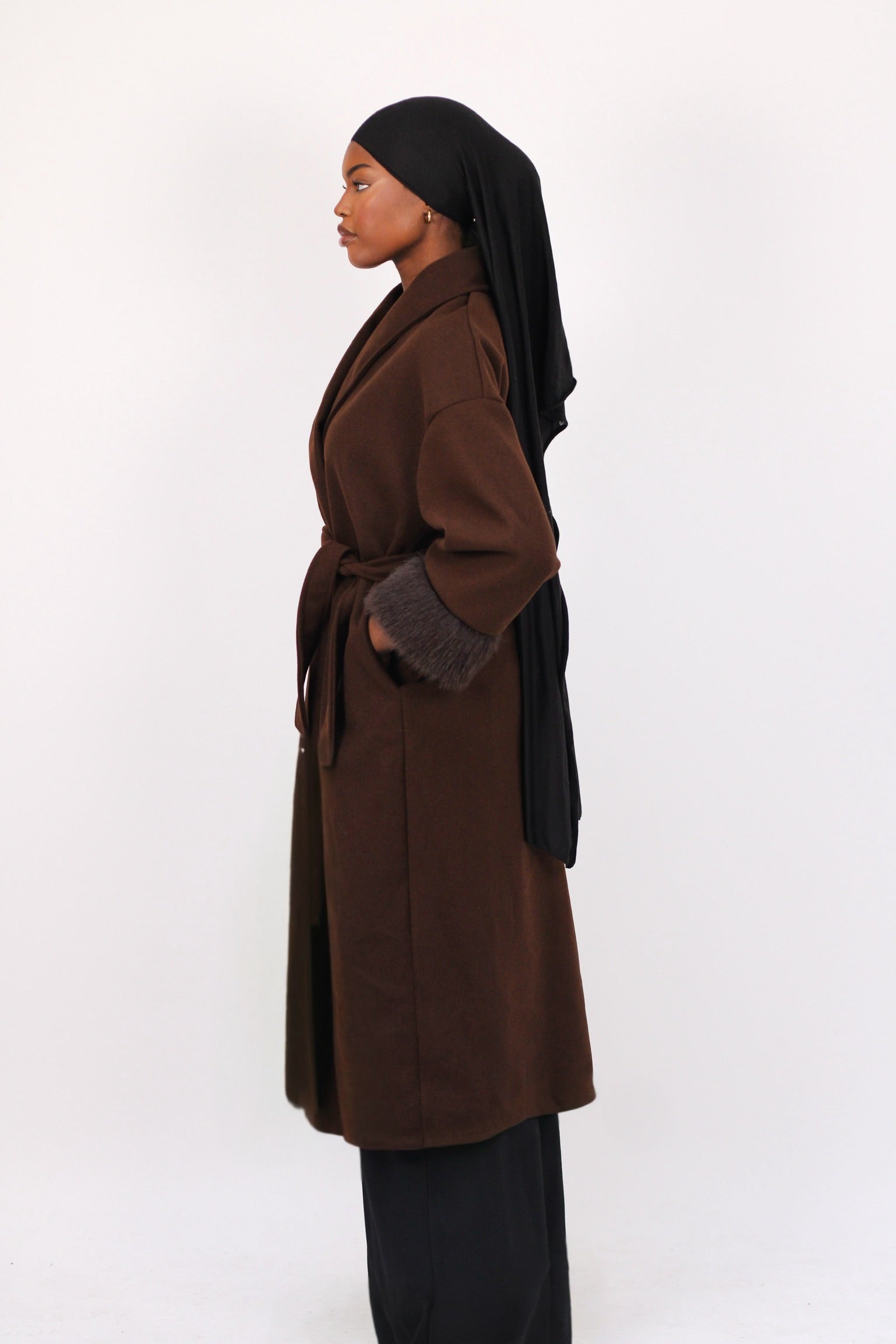 Manteaux long fourrure - Marron