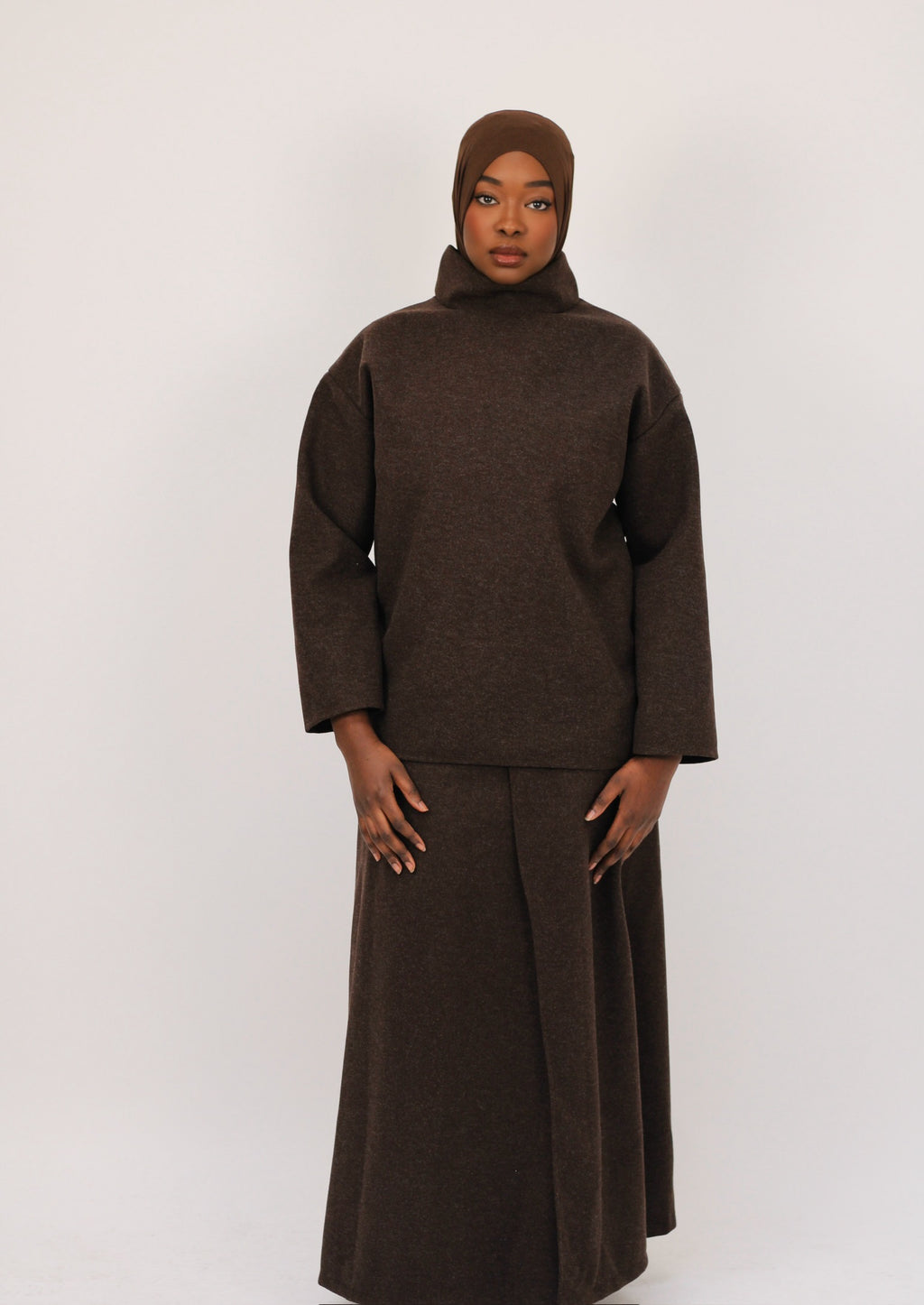 Ensemble jupe coton - choco