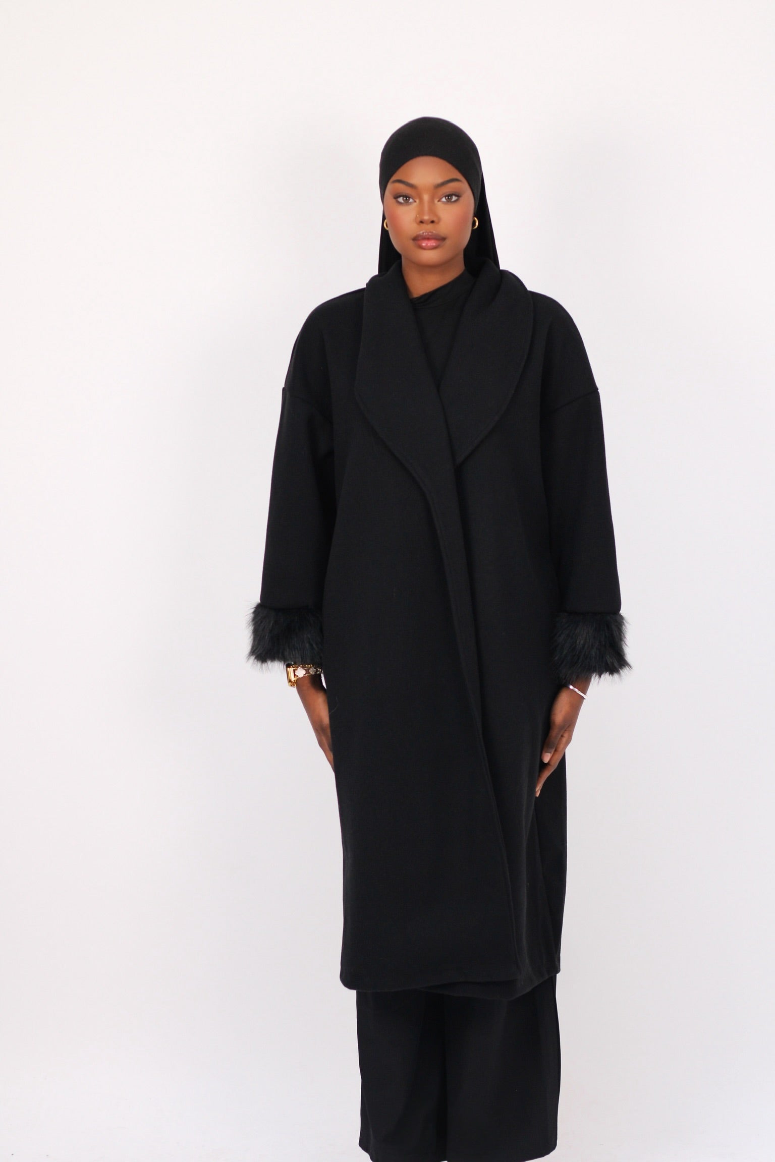 Manteaux long fourrure - Noir
