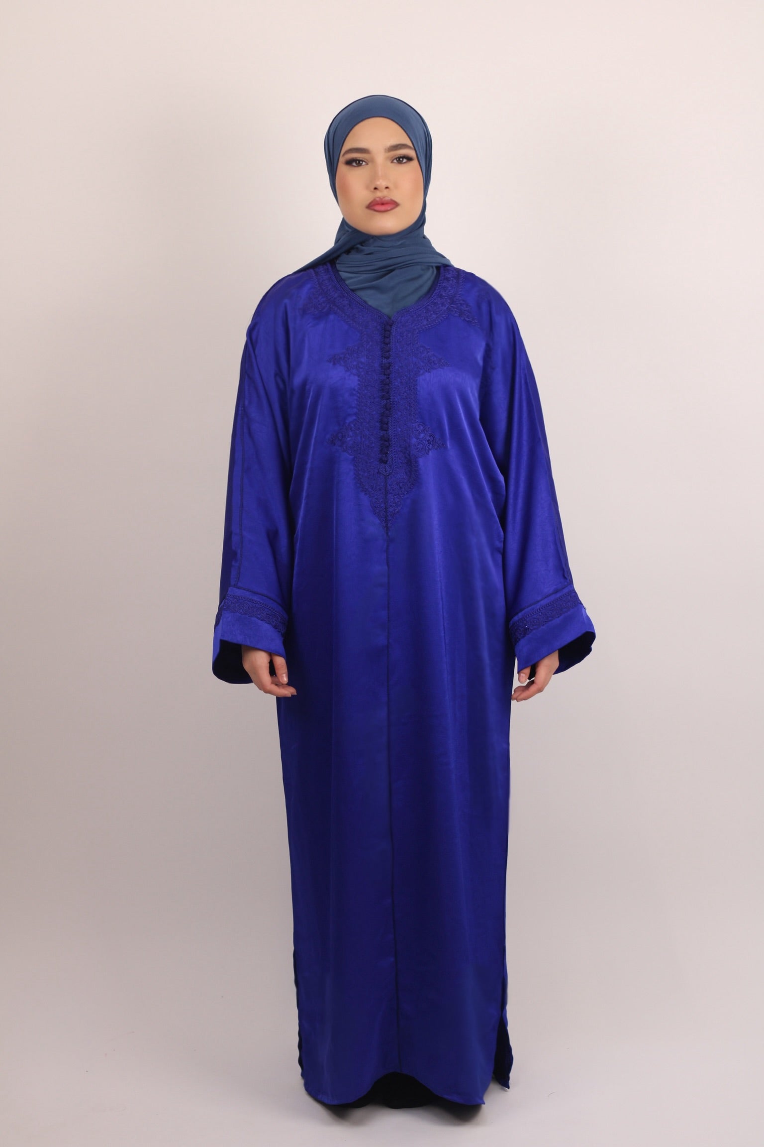 Gandoura Traditionnelle - Bleu Électrique