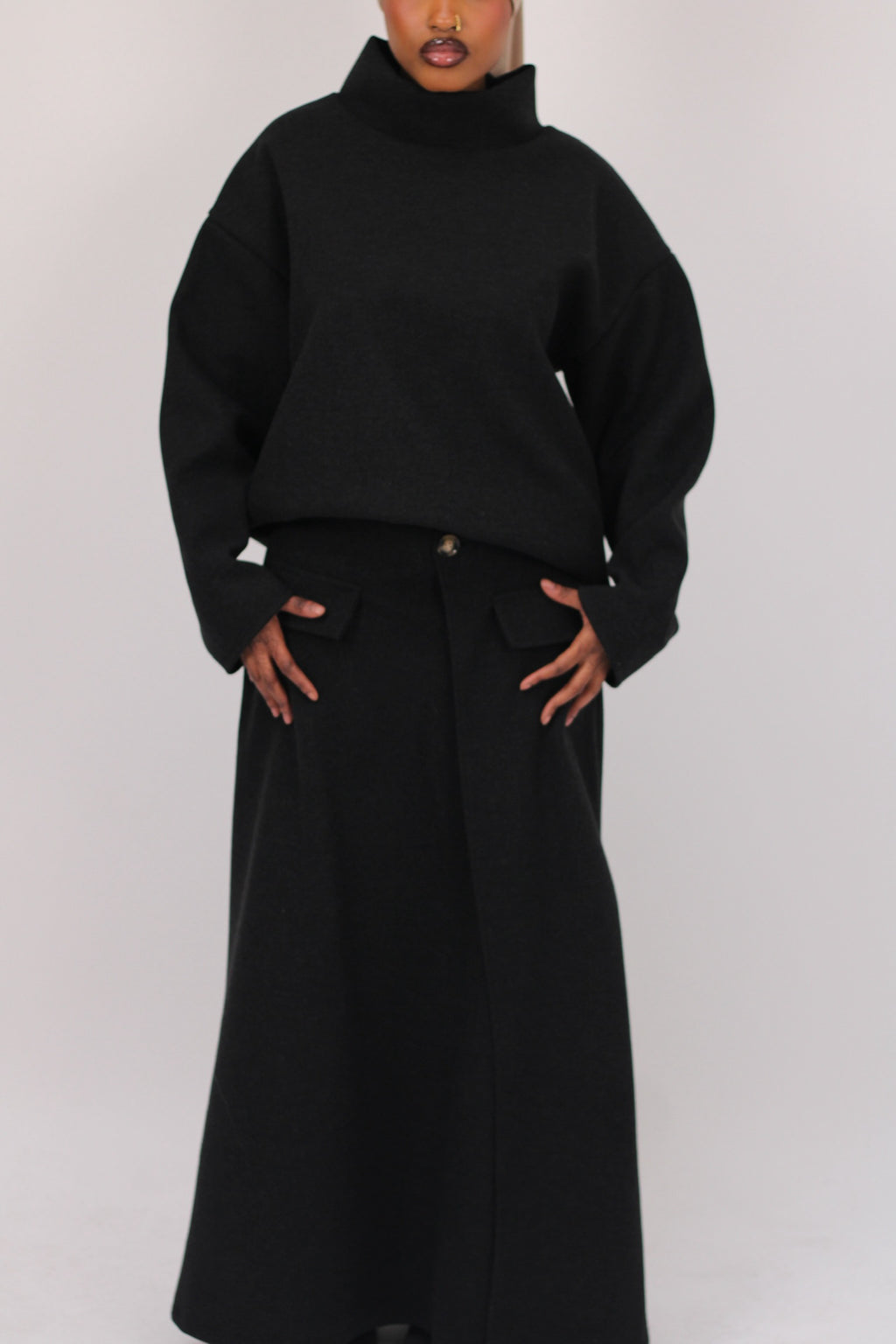 Ensemble jupe coton - noir