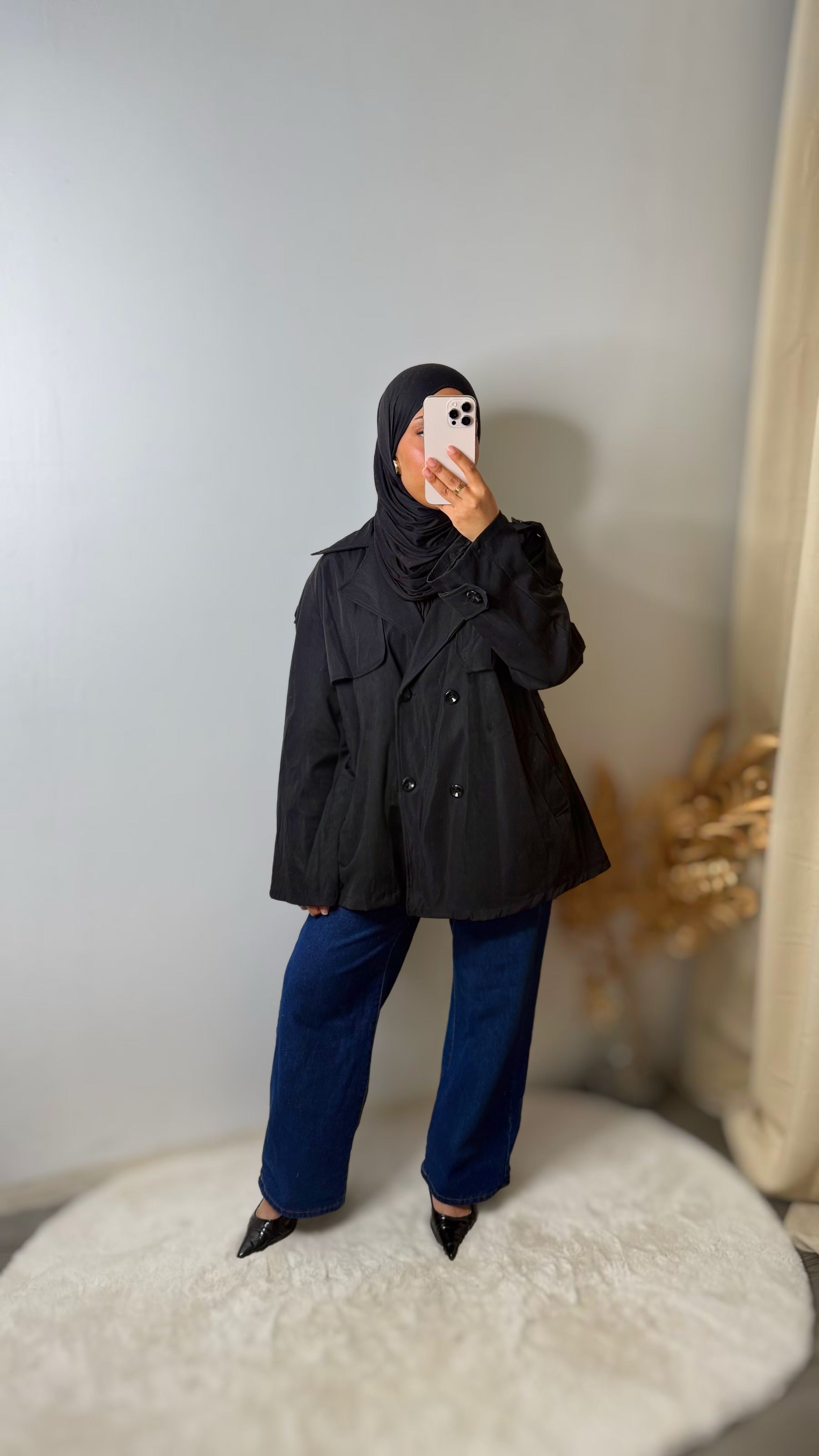 TRENCH COURT – NOIR INTEMPOREL