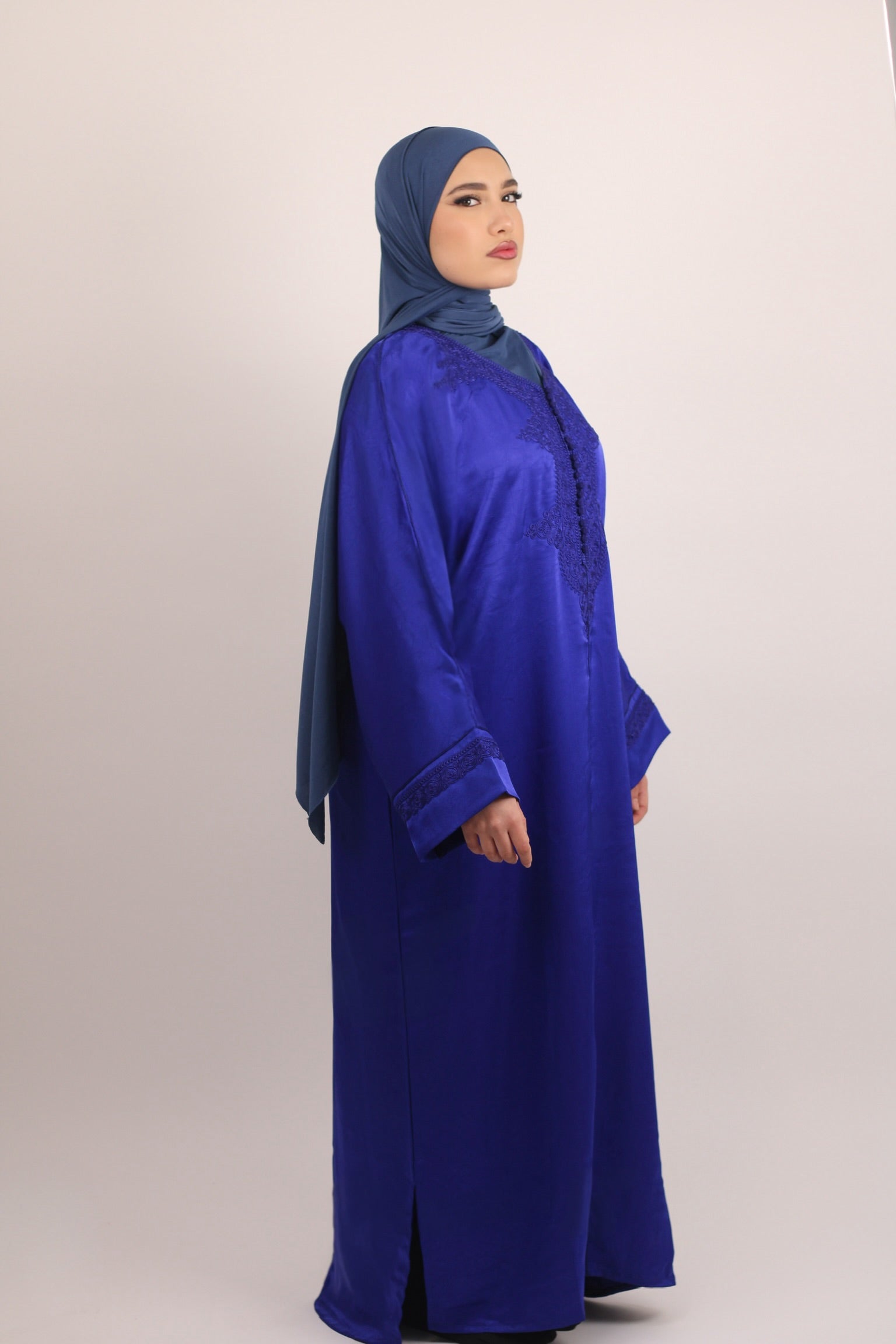 Gandoura Traditionnelle - Bleu Électrique