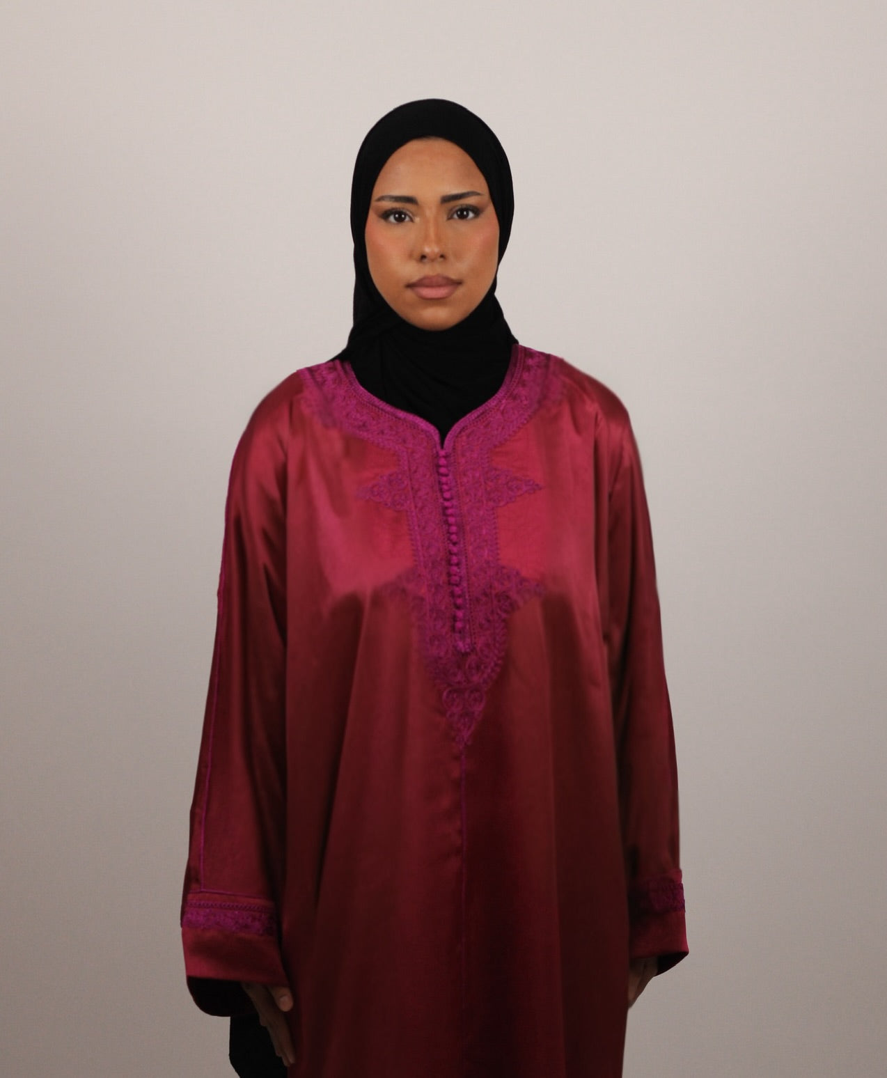 Gandoura Traditionnelle - Rouge Oxblood