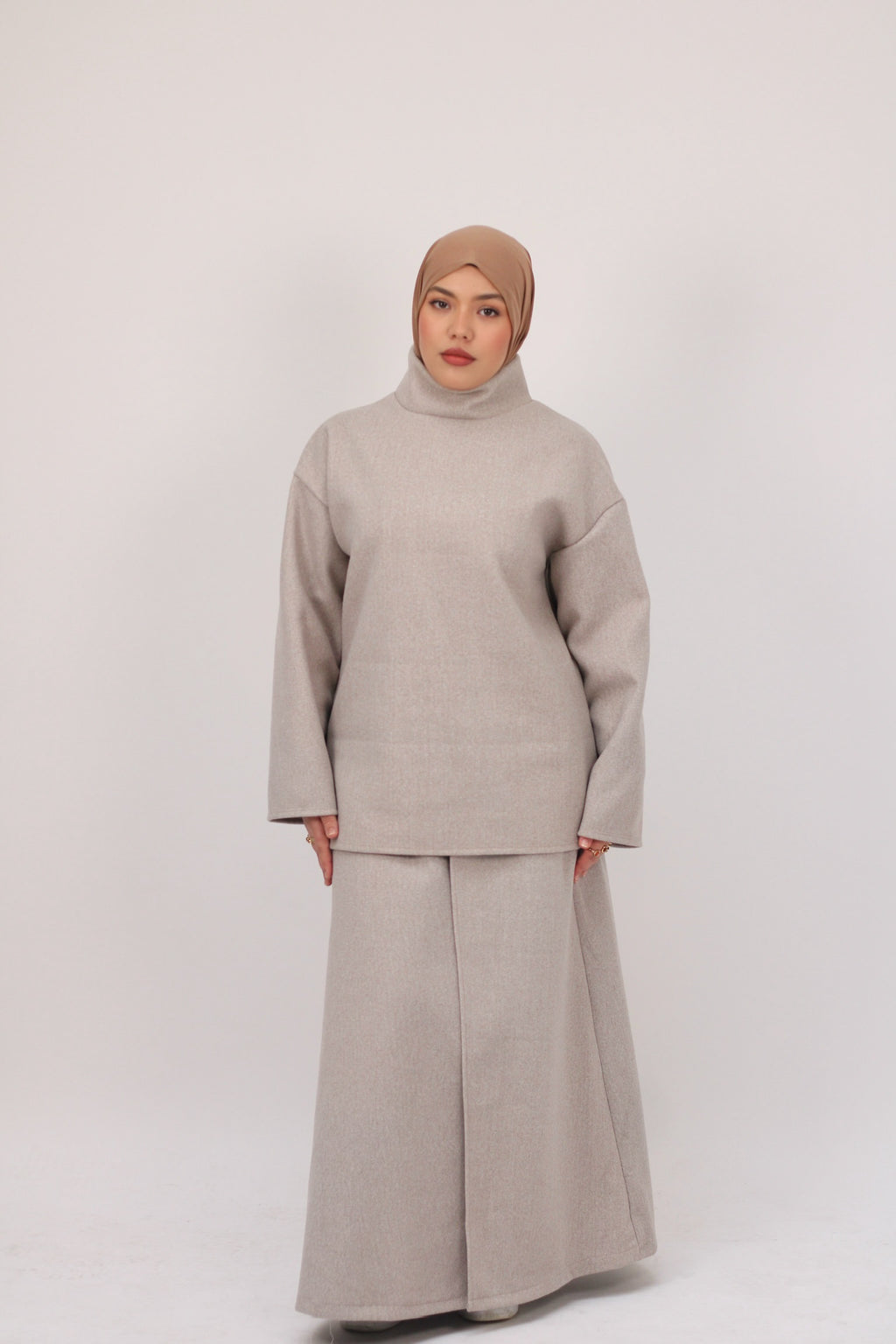 Ensemble jupe coton - beige