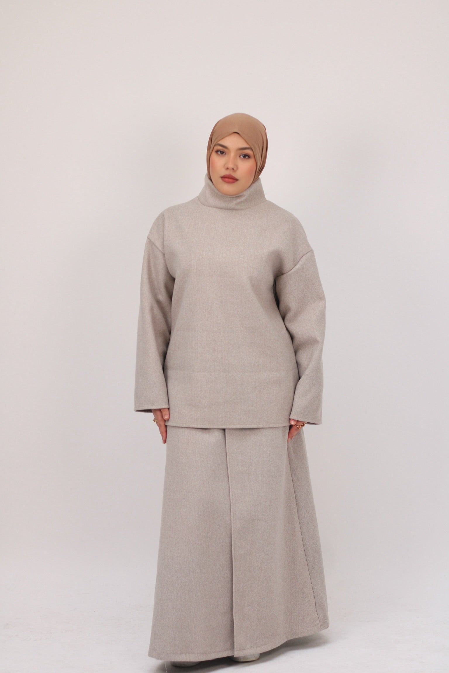 Ensemble jupe coton - beige