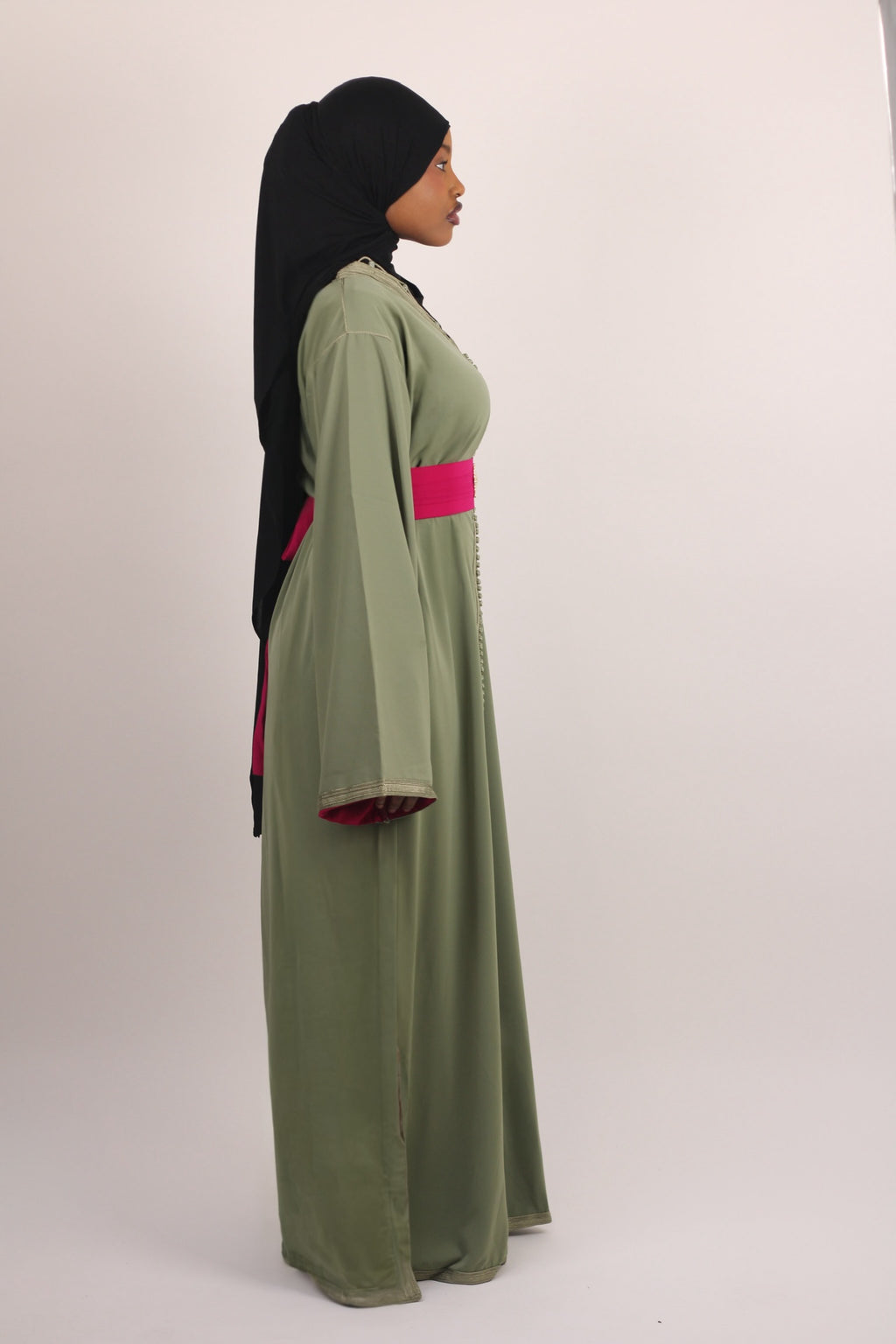 Kaftan Signature - Kaki et Rose